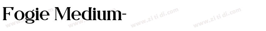 Fogie Medium字体转换